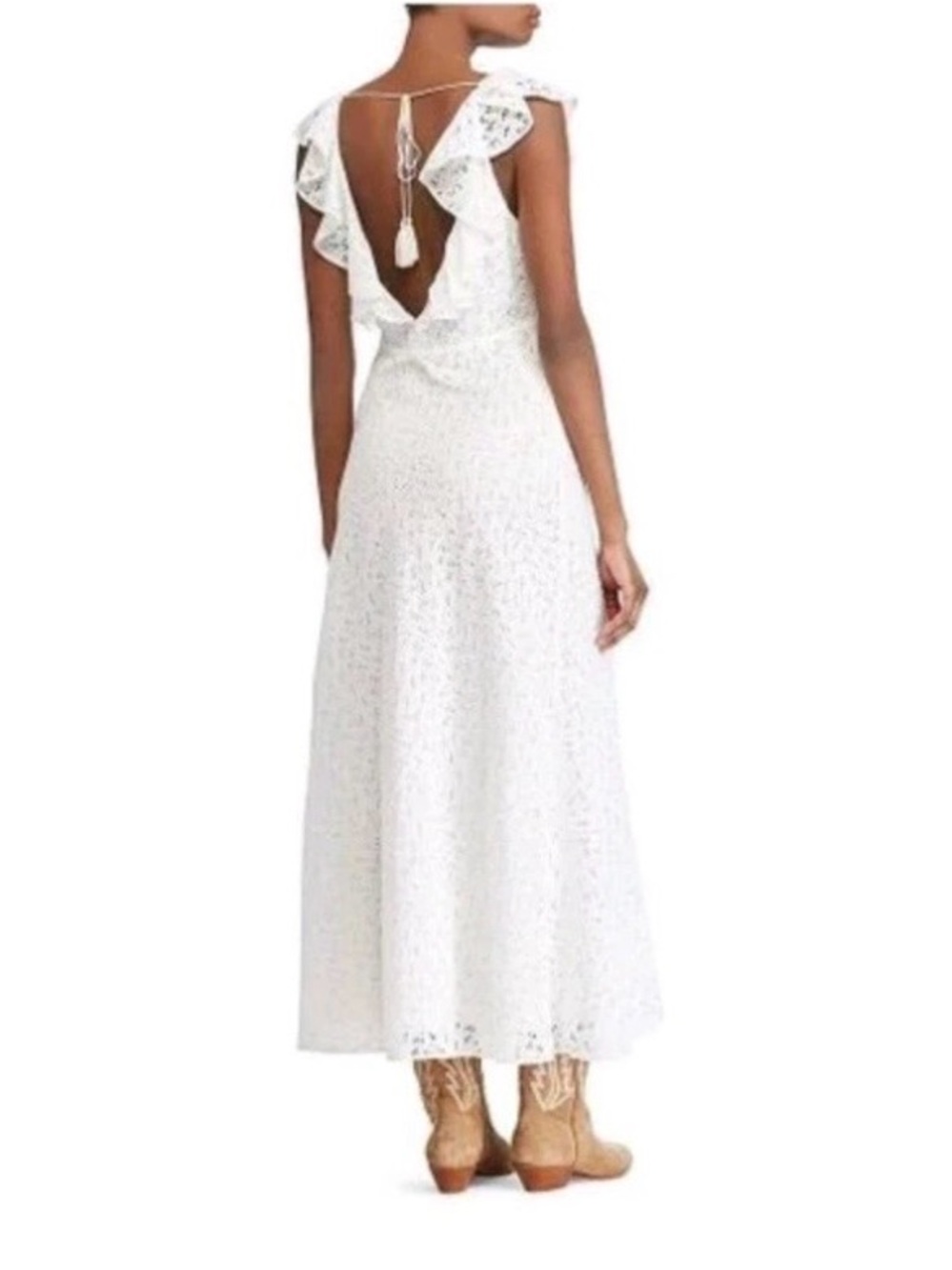 Polo Ralph Lauren White Eyelet Cotton Dress Women’s 6 Wedding Beach Coastal Boho